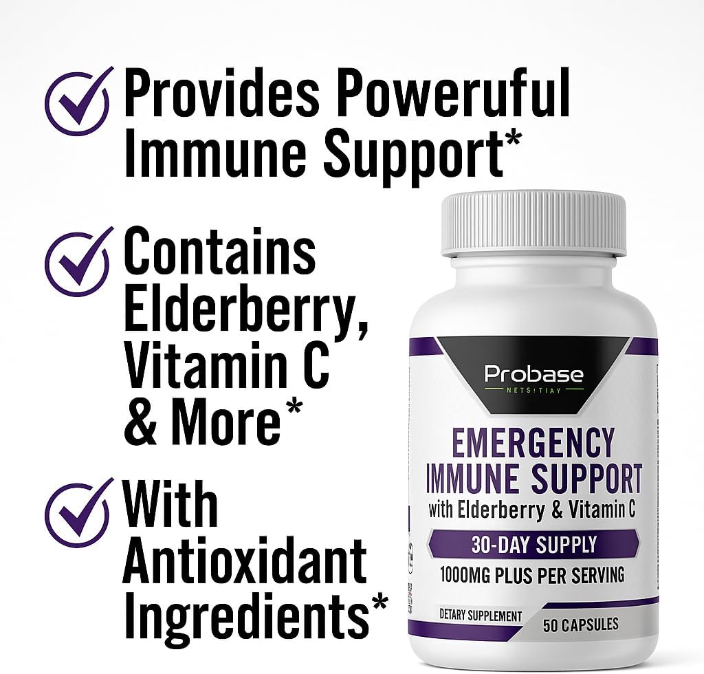 Probase Nutrition Emergency Immune Support 60 Capsules 30-Day Supply