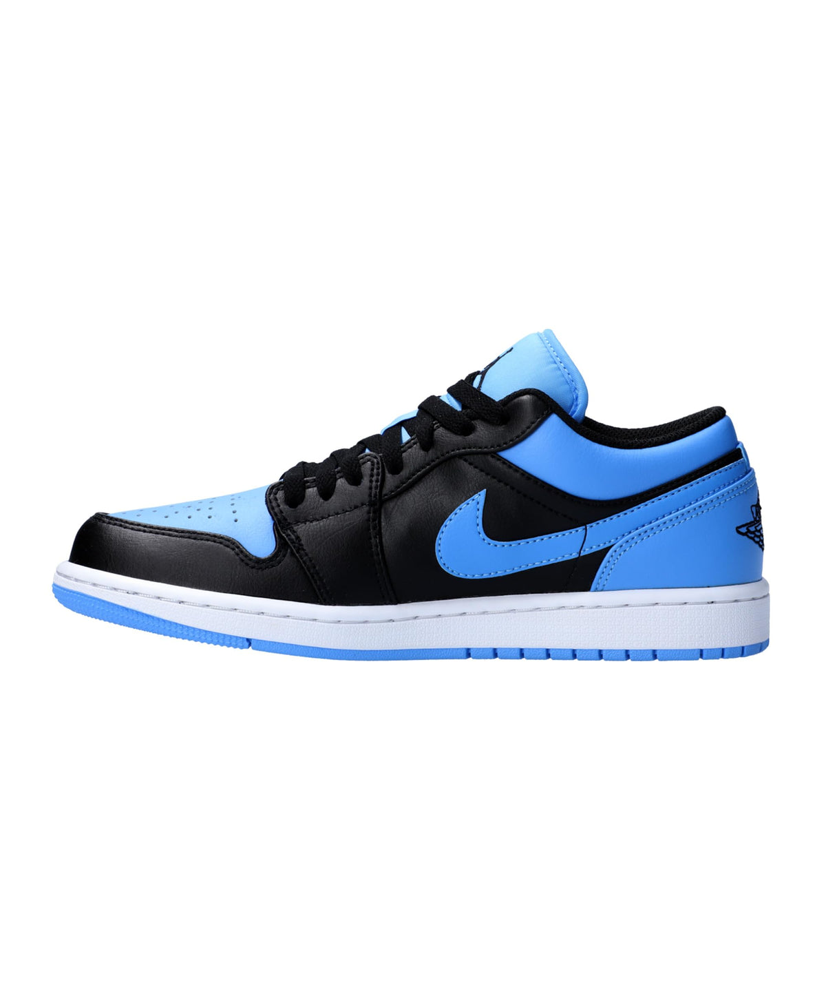 Nike Men's Air Jordan 1 Low Sneaker, Black Black Blue University, 13 US