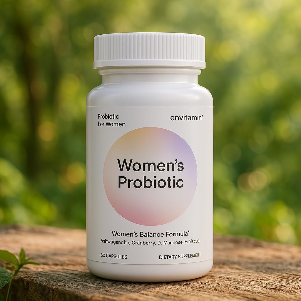 envitamin Probiotic for Women Balance Formula with Ashwagandha, Cranberry, Black Cohosh, D-Mannose, Hibiscus, & Dandelion - Support Your Microbiome