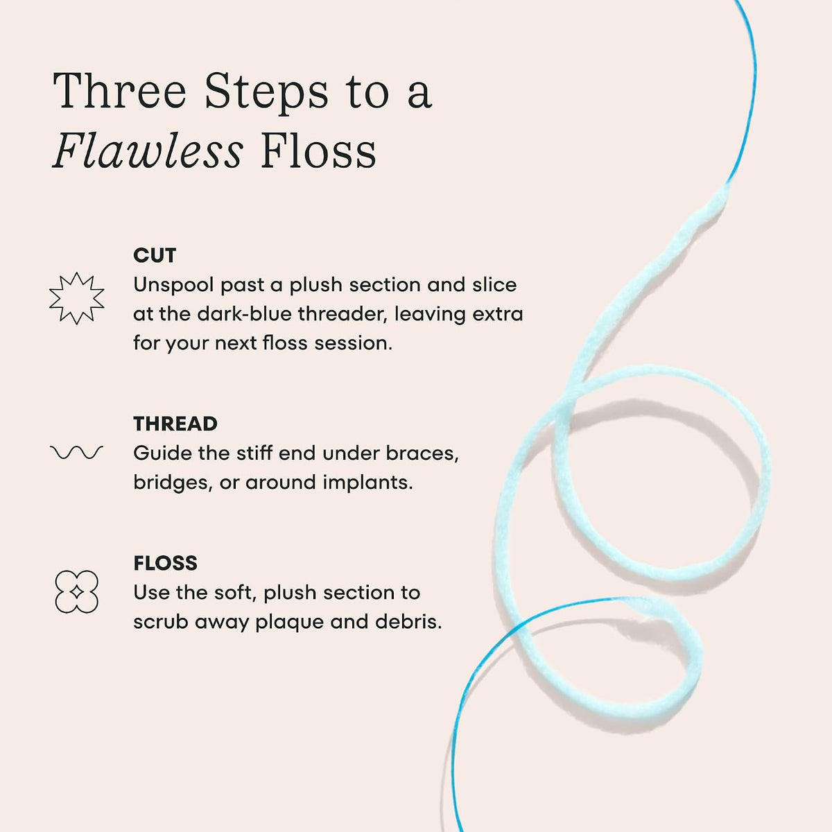 CocoPlush Floss Threaders by COCOLAB, Mint Scent, 30ct, 1-Pack