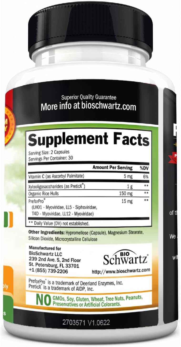 Advanced Prebiotic Fiber | Fast Acting Gut Health Supplement | 60 Capsules