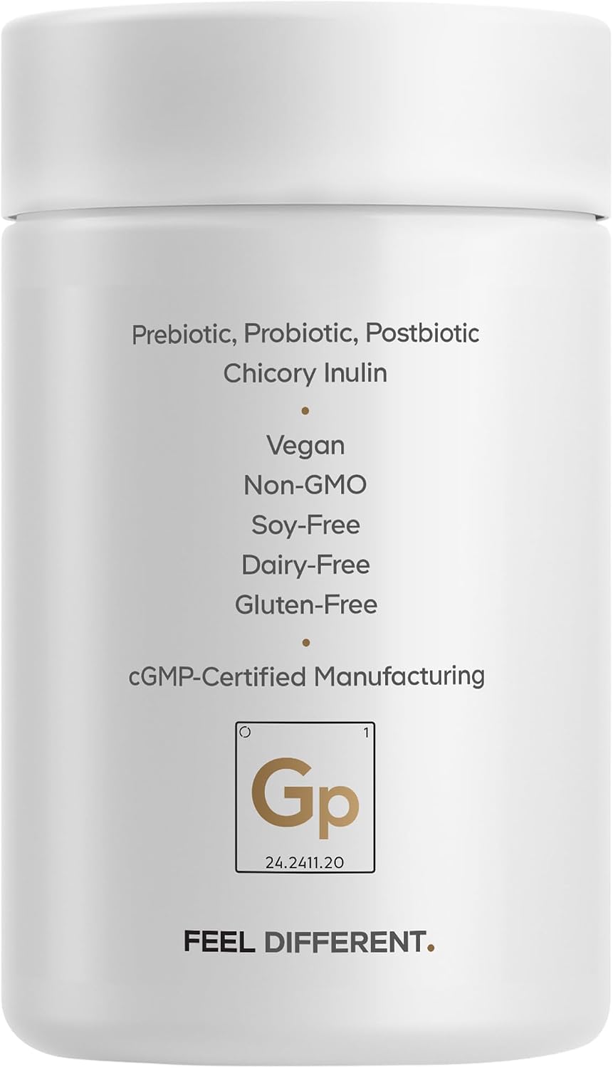 Codeage GLP-1 Probiotic+, Akkermansia, 500M AFU, Prebiotic, 30 Capsules | Probiotics 500 million AFU with Akkermansia, Clostridium butyricum and Bifidobacterium, plus chicory inulin.
