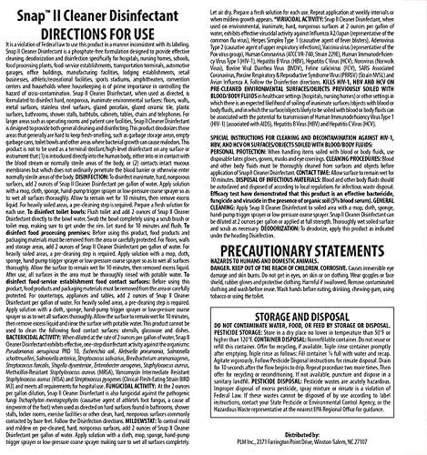 Snap II Cleaner Disinfectant Concentrate, Cleans & Deodorizes, 32 fl oz