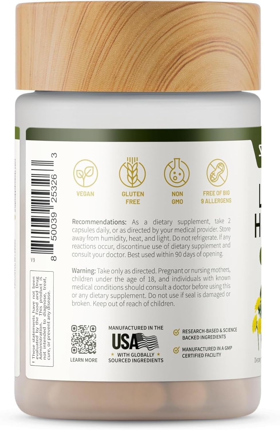 Snap Supplements Milk Thistle Silymarin Liver Support & Detox, 60 Ct 2-Pack | 80% Silymarin Milk Thistle with Turmeric, Dandelion, Artichoke & CoQ10, Vegetarian Liver Health Supplement, Vegan, Non-GMO