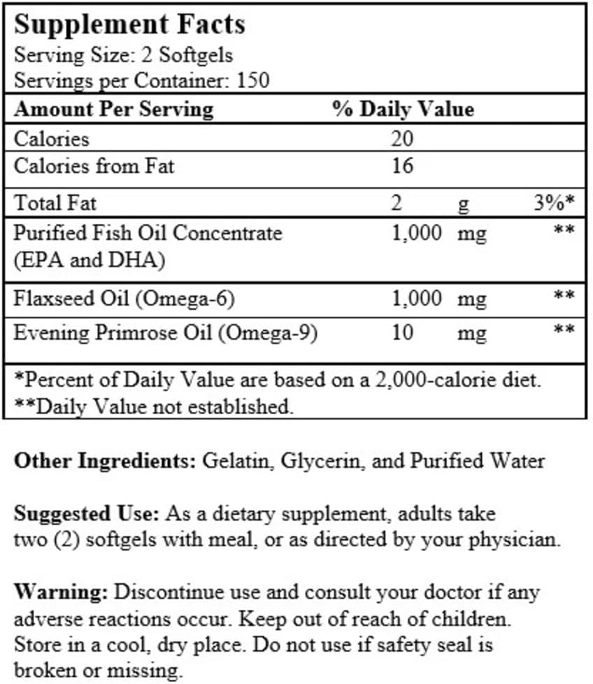 Nu Health Alaska Deep Sea Omega 3-6-9 Fish Oil, Heart Health, 1200mg