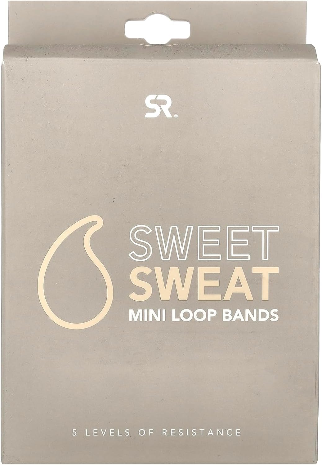 Sweet Sweat Mini Loop Resistance Bands - Set of 5 | Exercise Hip Booty Bands for Squats, Lunges, Physical Therapy, Yoga, Pilates, Rehab and Home Workout | Non-Latex Elastic Bands Includes Carry-Bag