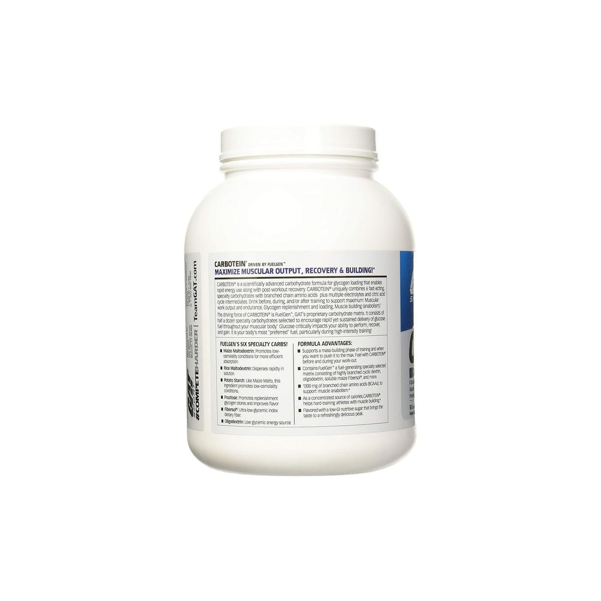 GAT SPORT Carbotein High-Performance Glycogen Loader, 50 Servings (Grape)