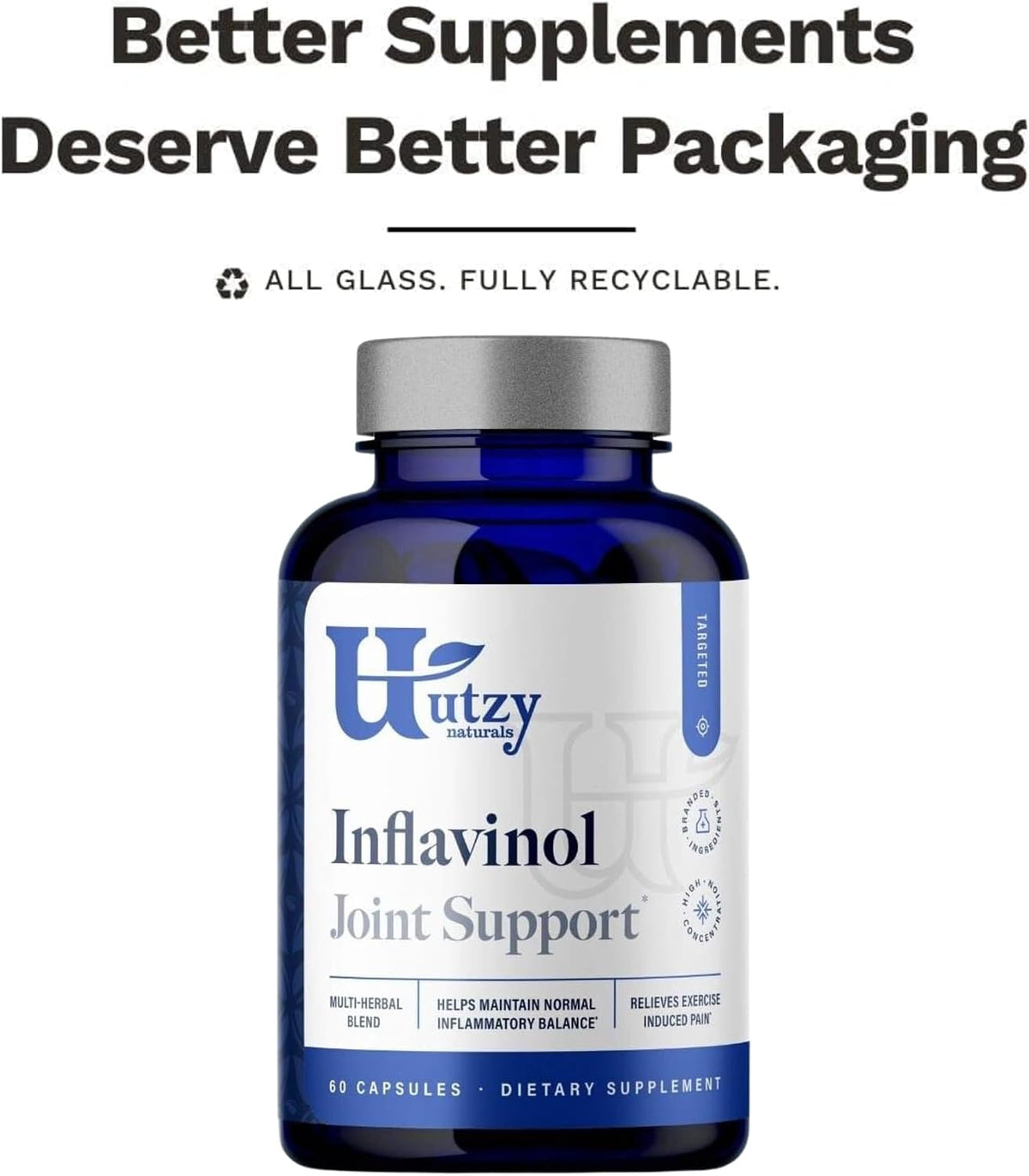 Utzy Naturals Boswellia Phytosome AKA Inflavinol | 250 mg | 60 Capsules