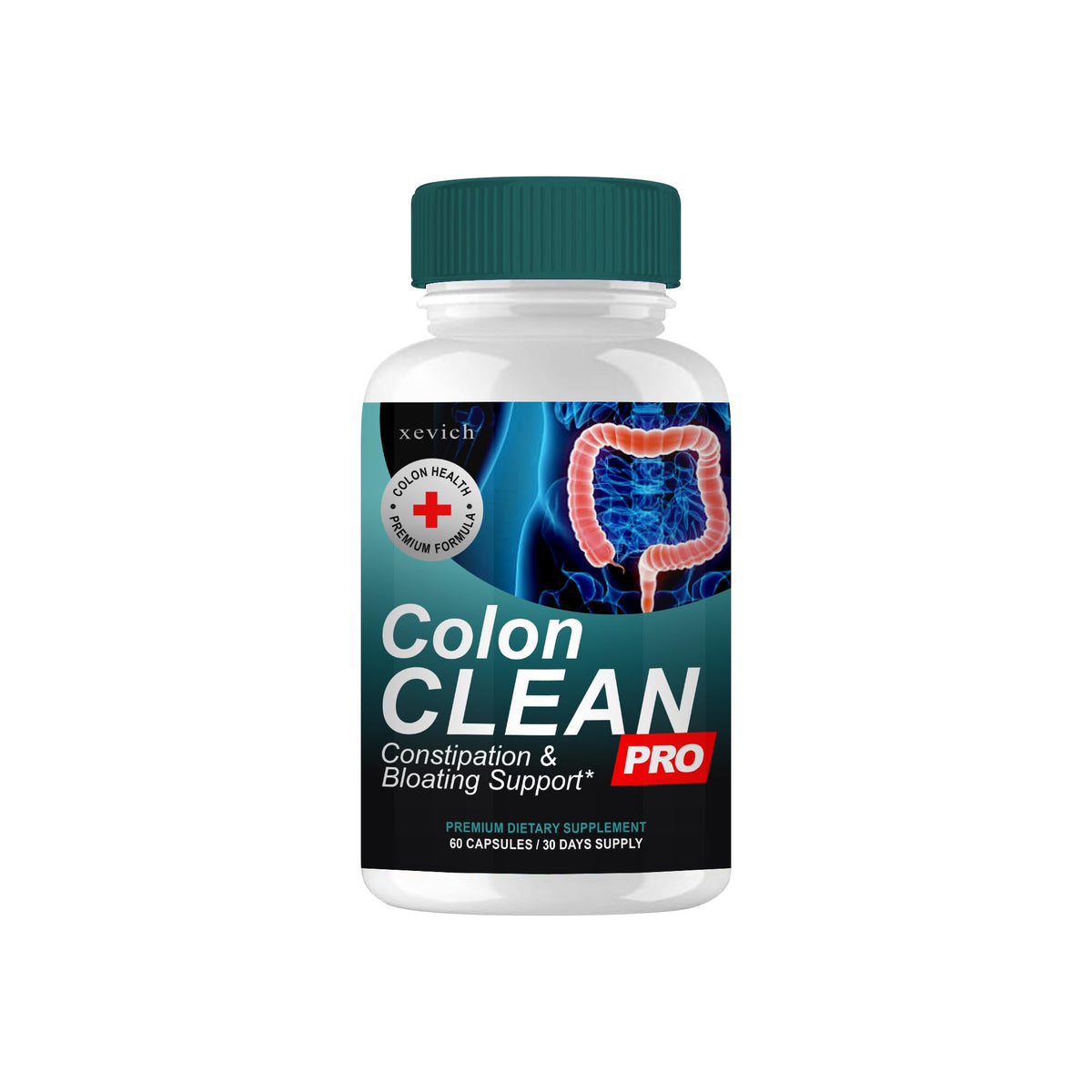 Xevich Colon Clean Pro - Colon Clean Pro Premium Dietary Supplement (Single, 60 Capsules)