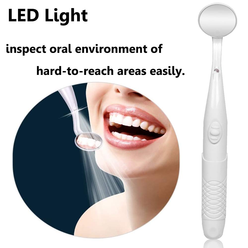 ffresiss Dental Mirror with Light,Teeth Inspection LED Mirror,Anti-Fog Mouth Mirror
