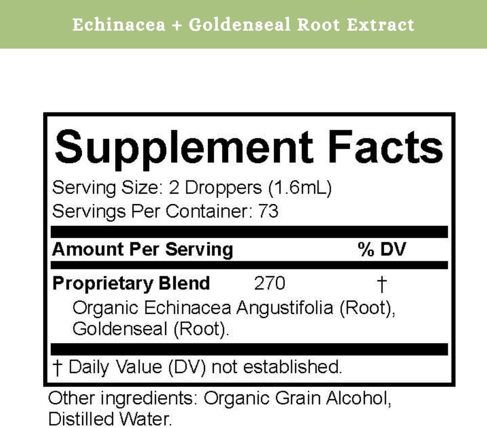 SPRIGS Echinacea and Goldenseal Root Extract 4oz