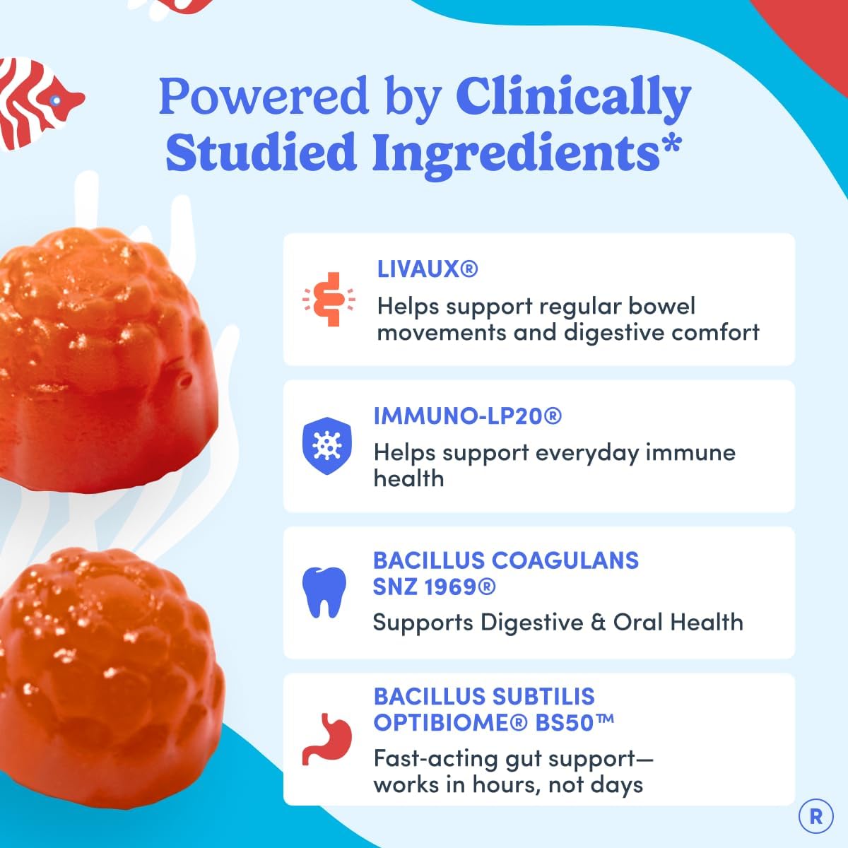 FIRST DAY Teens Tropical Tribiotic Gummies & Orange Multivitamin Gummies | Daily Nutrients, Immunity, & Gut Health | Clean Label Project Verified® | Vegan | 30-Day Supply