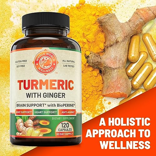 Organic Turmeric Curcumin with Ginger and Black Pepper for Max Absorption