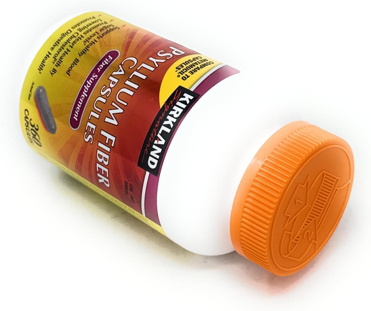 Fiber Capsules Kirkland Therapy for Regularity/Fiber Supplement, 360 capsules - Compare to the Active Ingredient in Metamucil Capsules