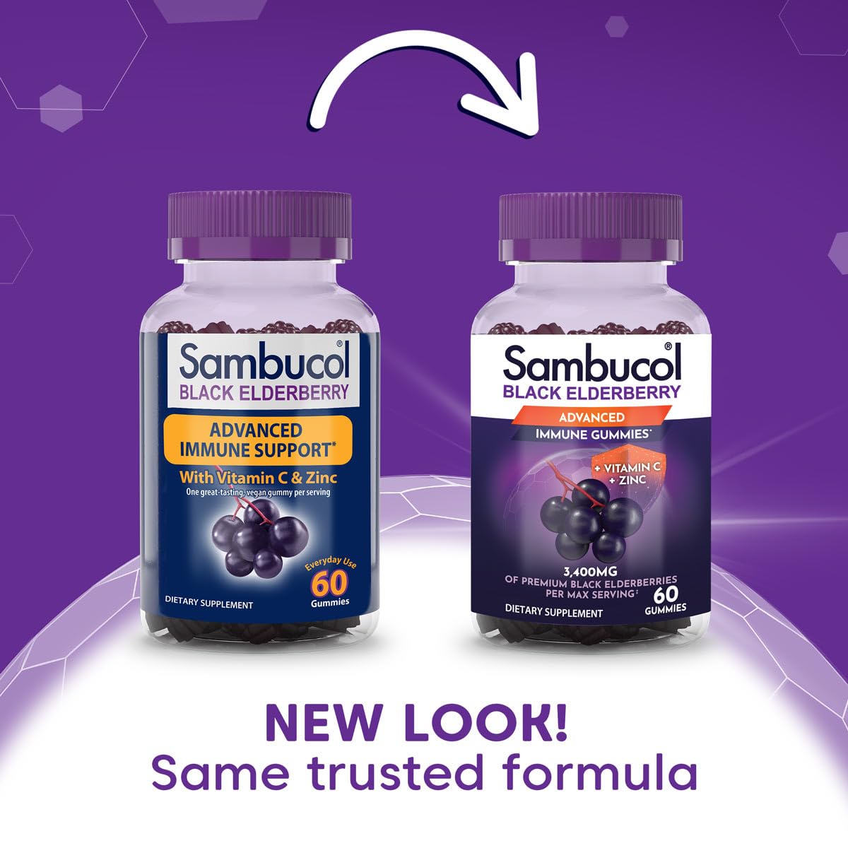 Sambucol Black Elderberry Gummies with Vitamin C & Zinc - Sambucus Elderberry