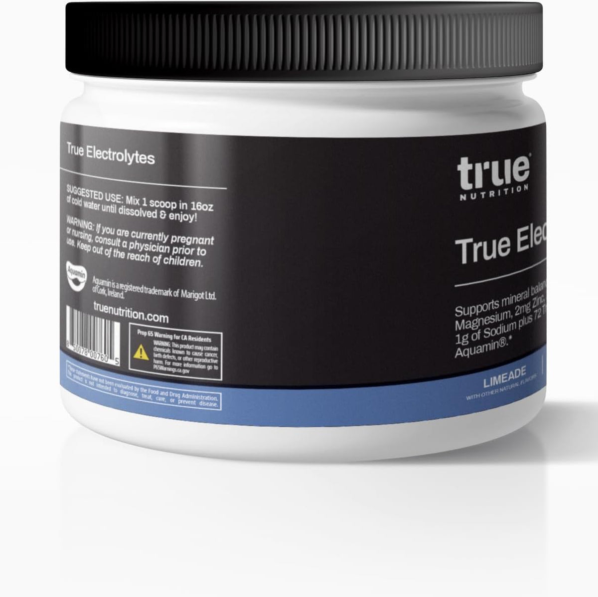 True Electrolyte Hydration Supplement Drink Mix, Limeade, 45 Servings