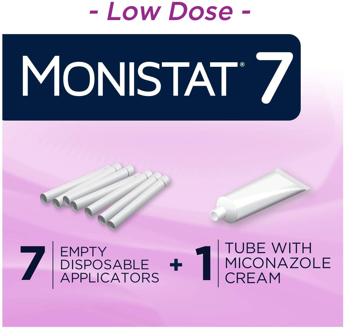 MONISTAT 7-Dose Infection Treatment, 7 Disposable Applicators & 1 Cream Tube (Pack of 1)