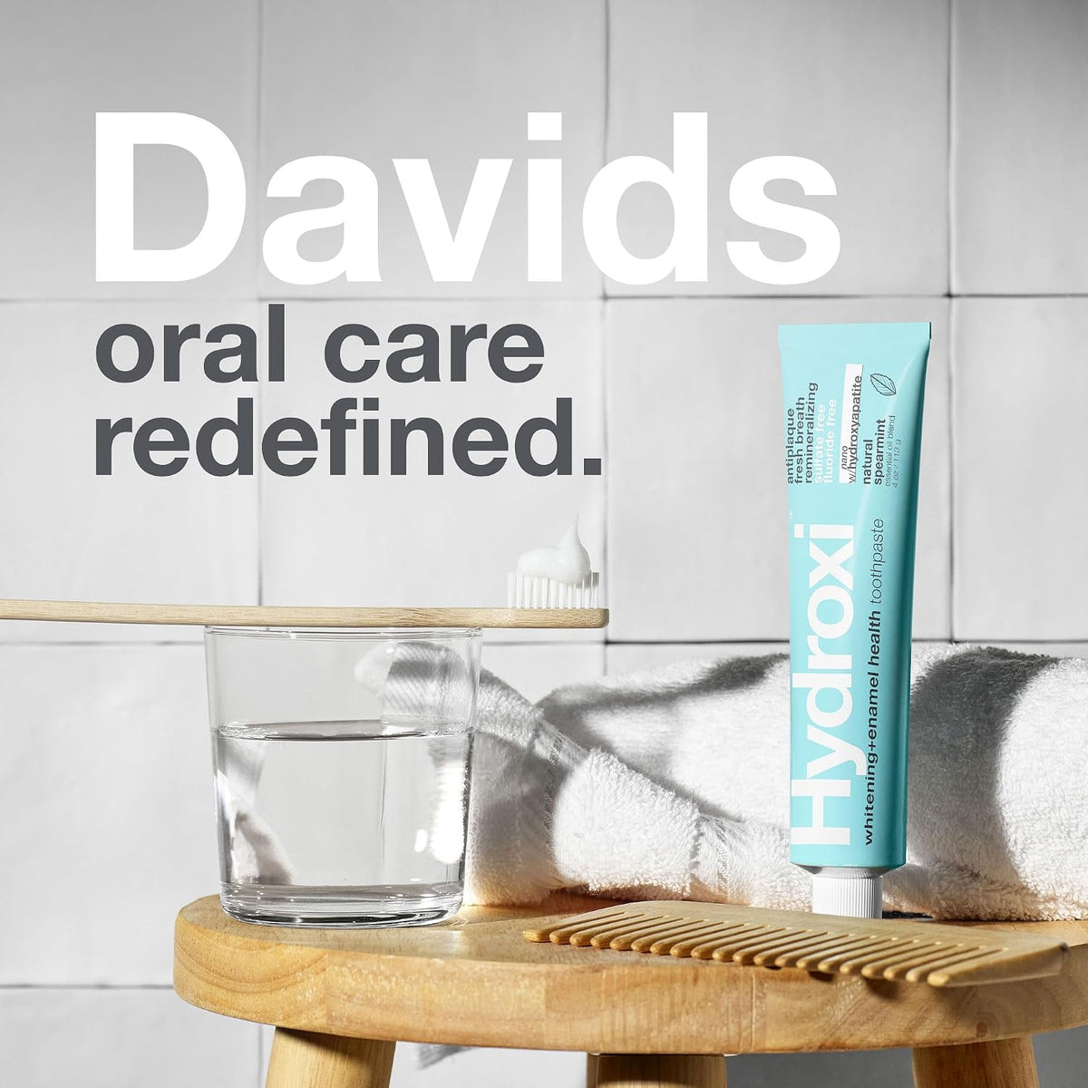 Davids Nano Hydroxyapatite Toothpaste Whitening Enamel Health Spearmint 4oz