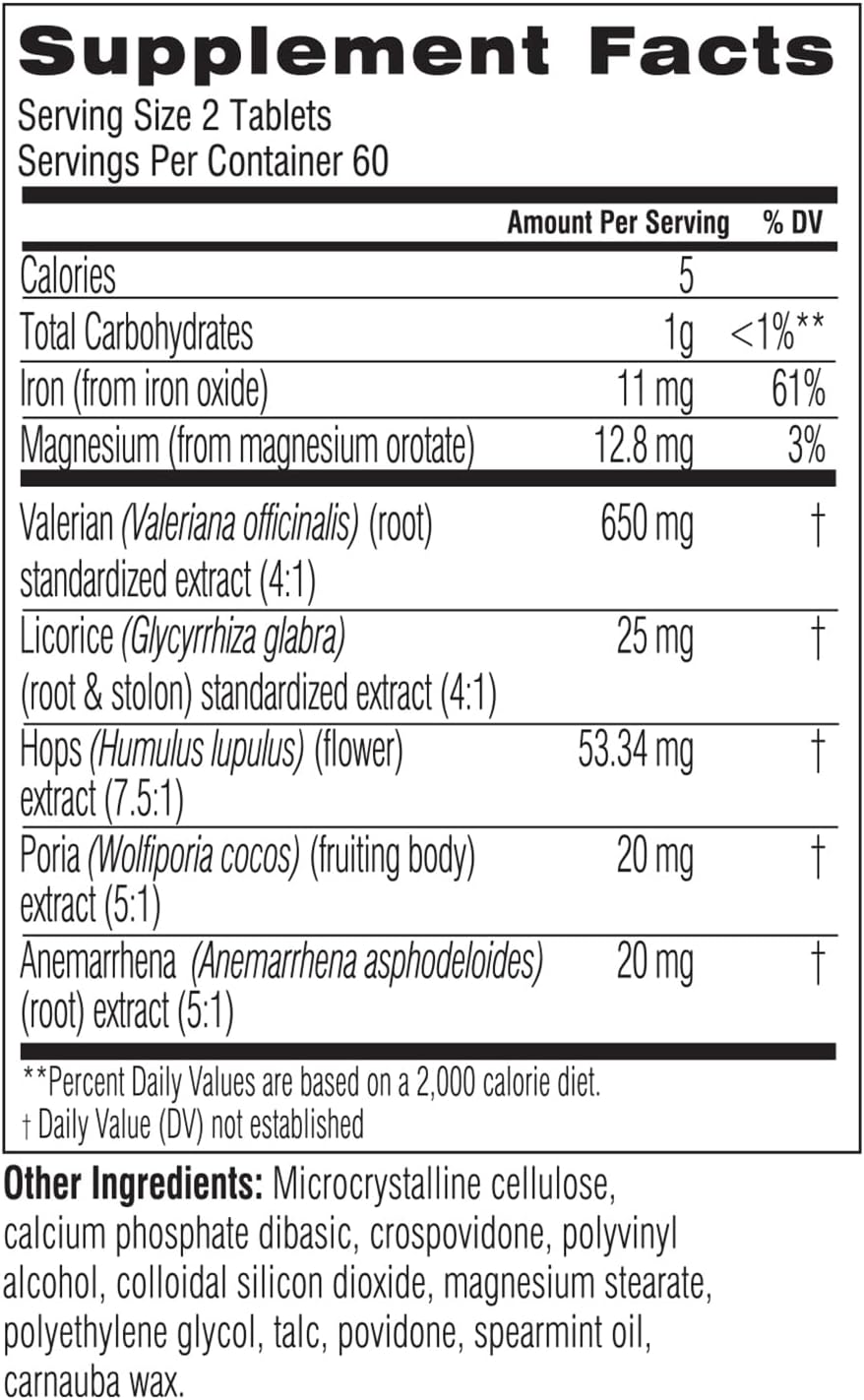 Swisse Sleep Valerian Root Capsules | Valerian Root Extract + Magnesium + Licorice + Hops | Melatonin Free Herbal Sleep Supplement | Helps Relieve Nervous Tension | 120 Tablets