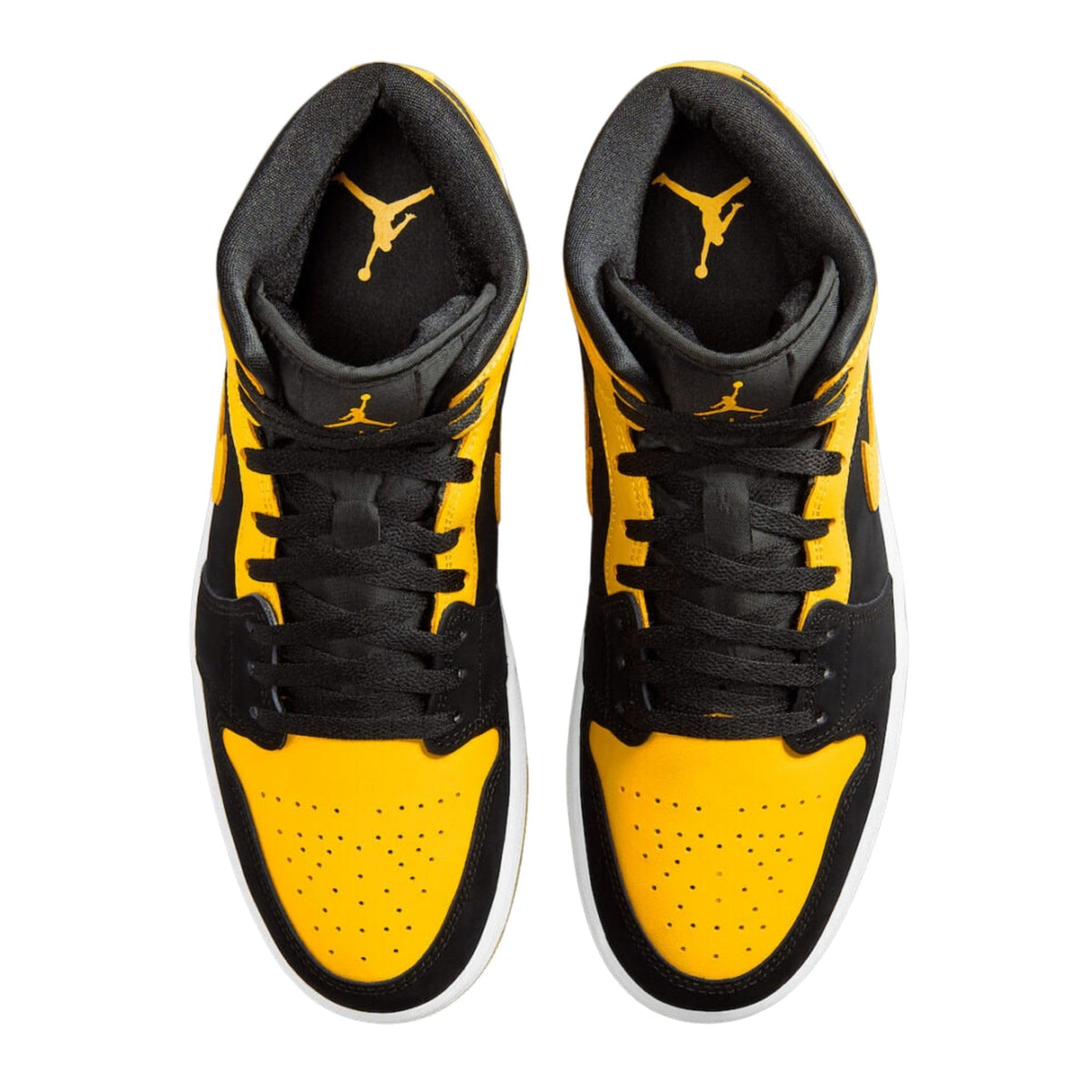 Men's Jordan 1 Mid SE Black/Varsity Maize-White (HJ6654 071) - 11