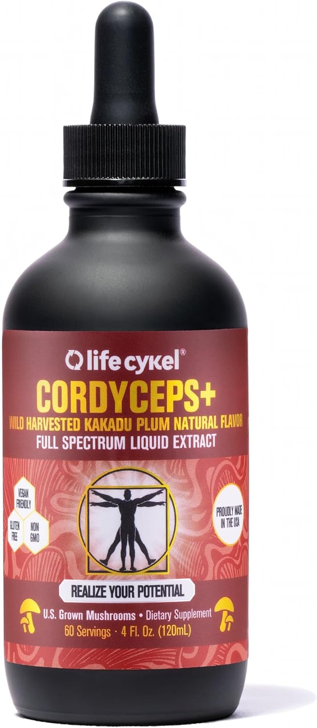 Life Cykel 4 Fl oz (Cordyceps+Reishi+ Lion's Mane) Bundle