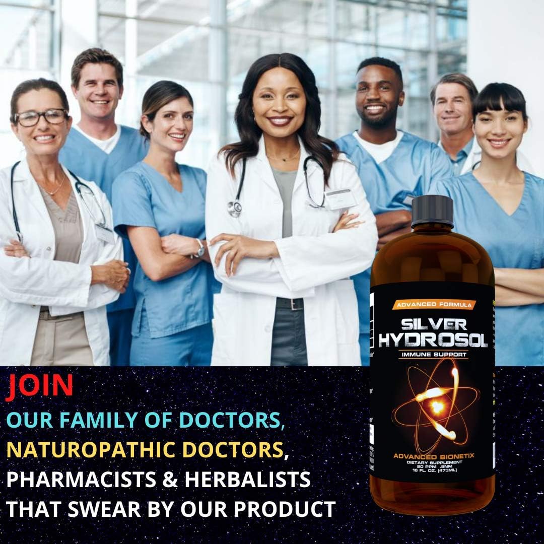 Pharmacist Recommended 16 oz Advanced Bionetix Colloidal Silver Hydrosol, All Natural & Promotes A Healthy Immune System. Colloidal Silver That Actually Works!