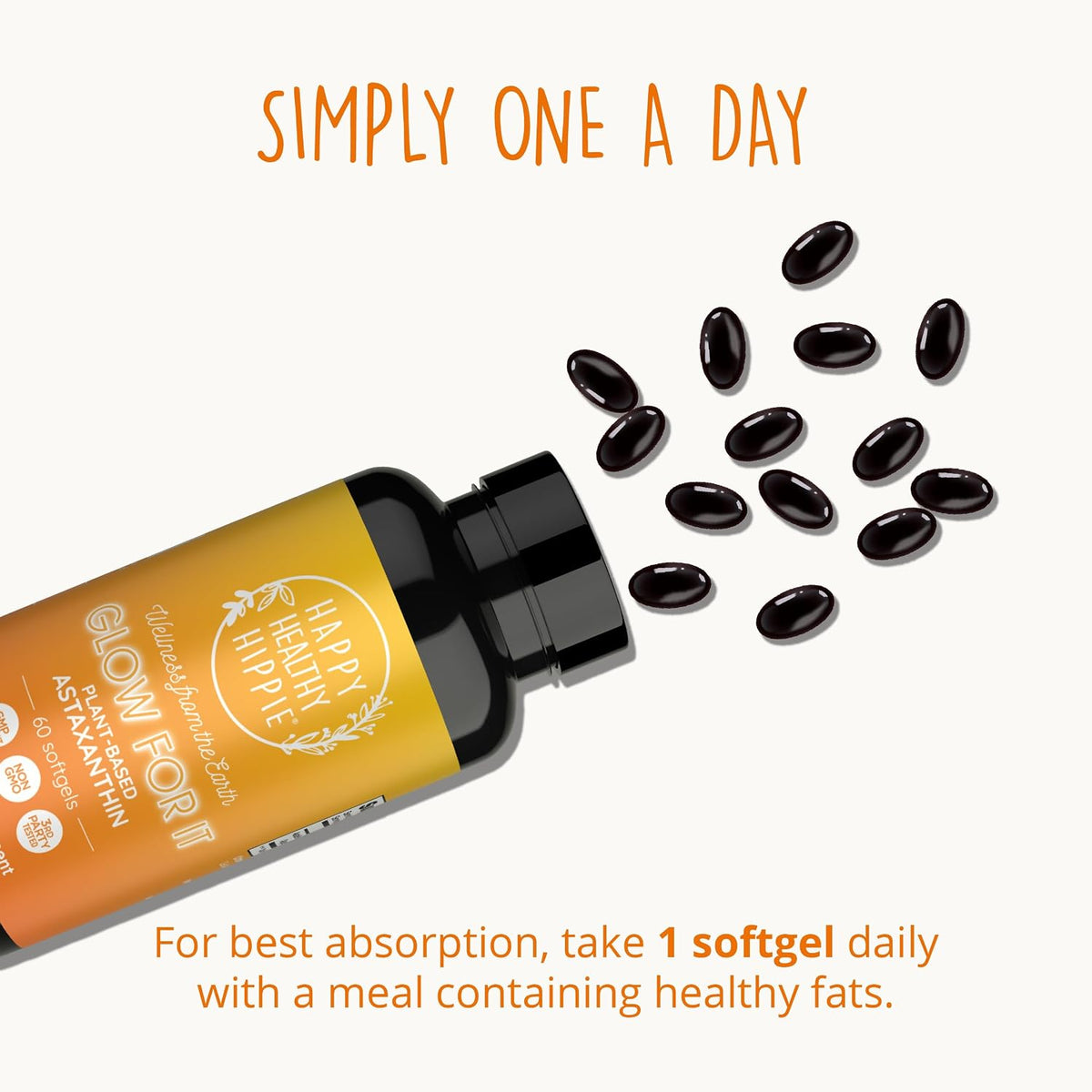 Happy Healthy Hippie Glow for It Astaxanthin Supplement & Lighten Up (Metabolaid™ + Chromium)