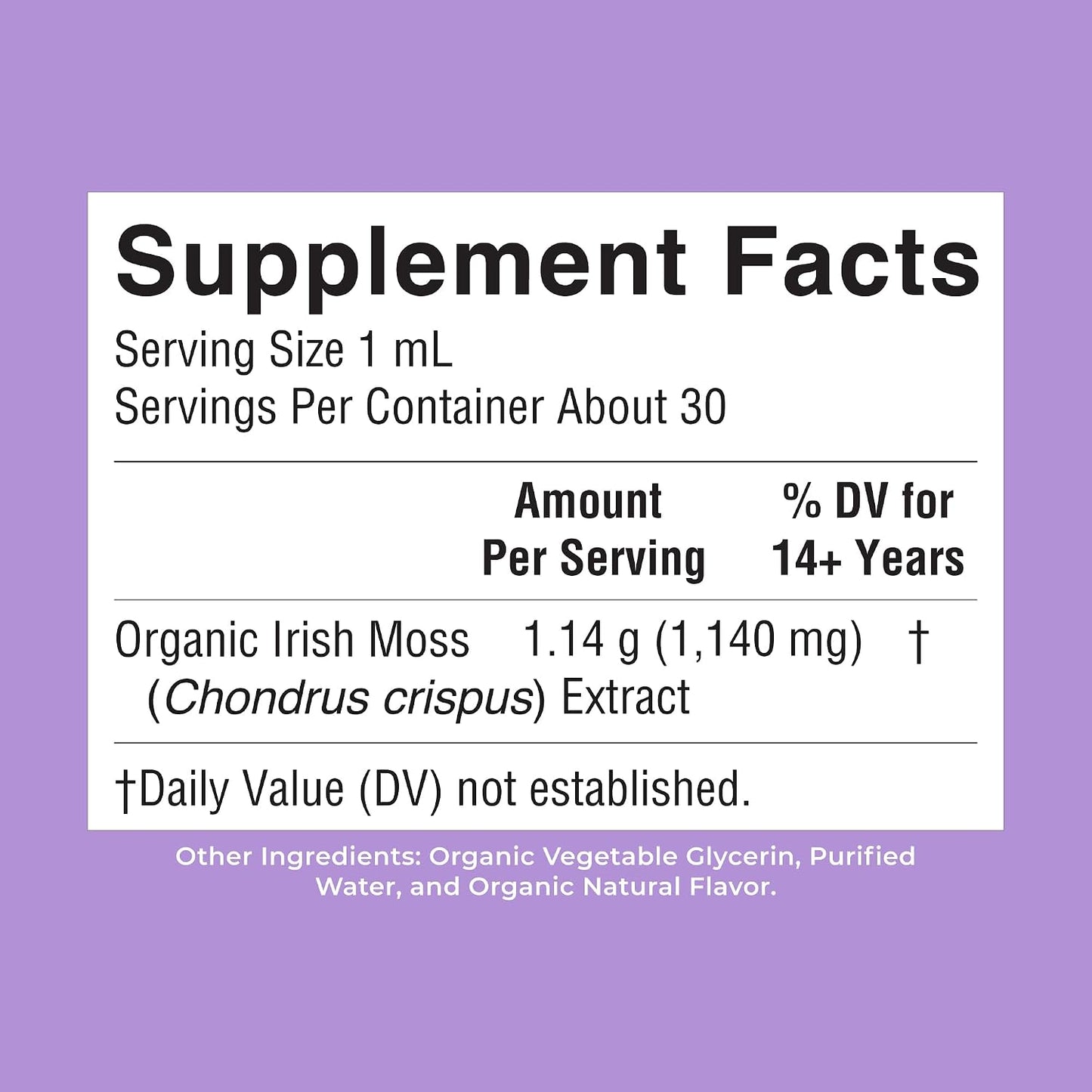 MARYRUTH'S Organic Irish Sea Moss Liquid Drops | Chondrus Crispus | Wild Harvested | Organic Irish Moss Formulated for Adults & Kids Ages 14+ | Unflavored | Sugar Free | Vegan | Non-GMO | 1 Fl Oz