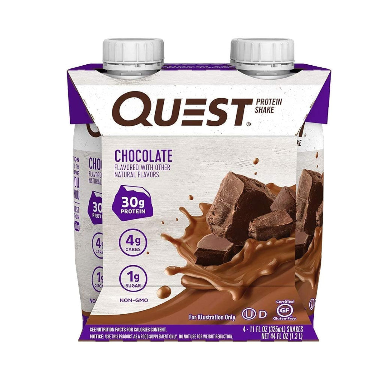 Quest Nutrition Protein Shake, Chocolate, High Protein, Low Carb, Gluten Free