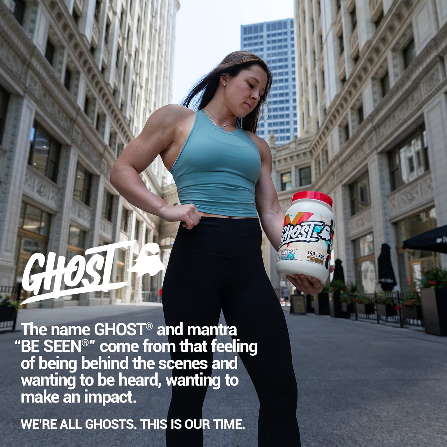 GHOST Whey Protein Powder, Cinnabon - 2LB, 25G of Protein - Cinnamon Roll Flavored Isolate, Concentrate & Hydrolyzed Whey Protein Blend - Post Workout Shakes - Soy & Gluten Free