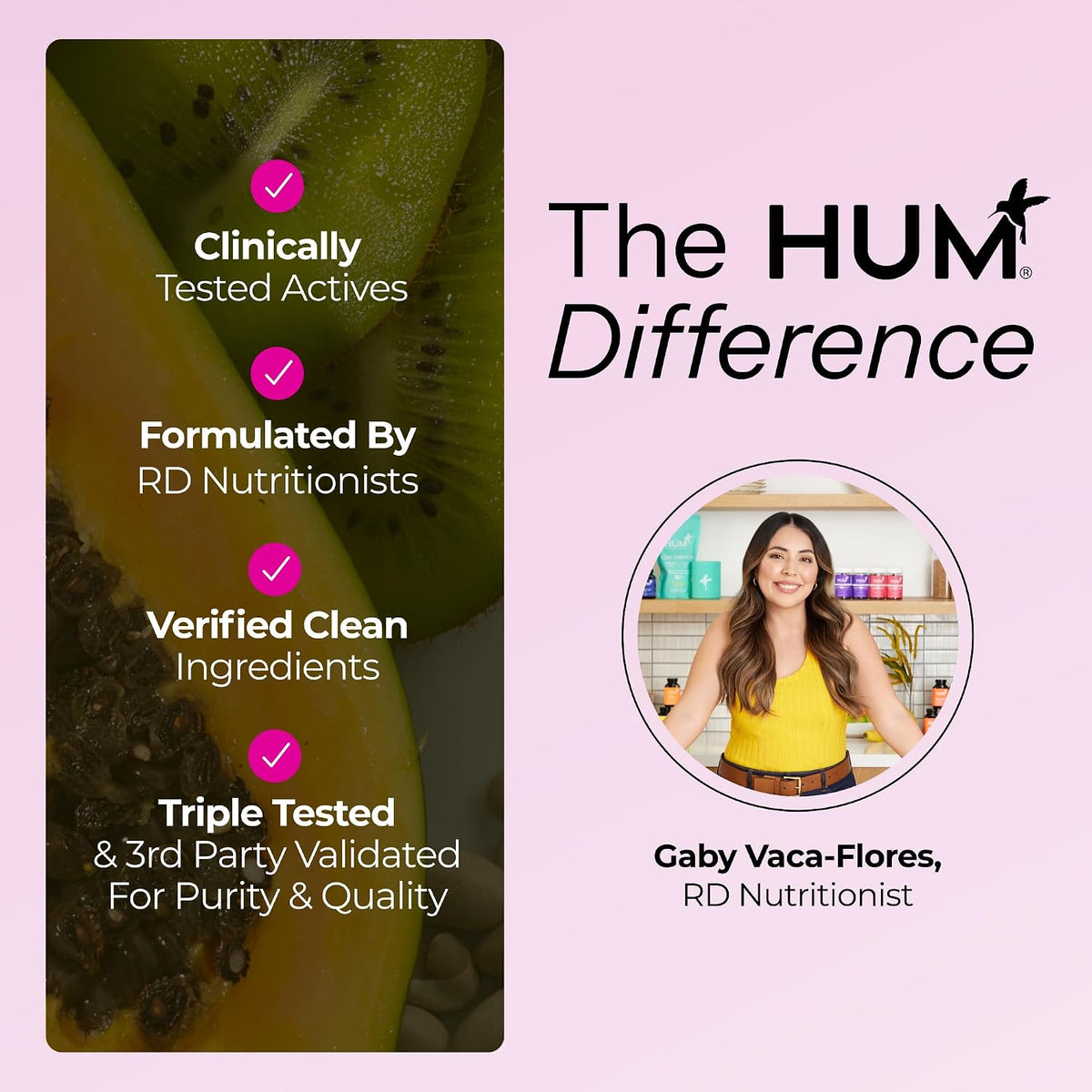 HUM Flatter Me Fiber Supplement and Private Party Vaginal Probiotics for Women