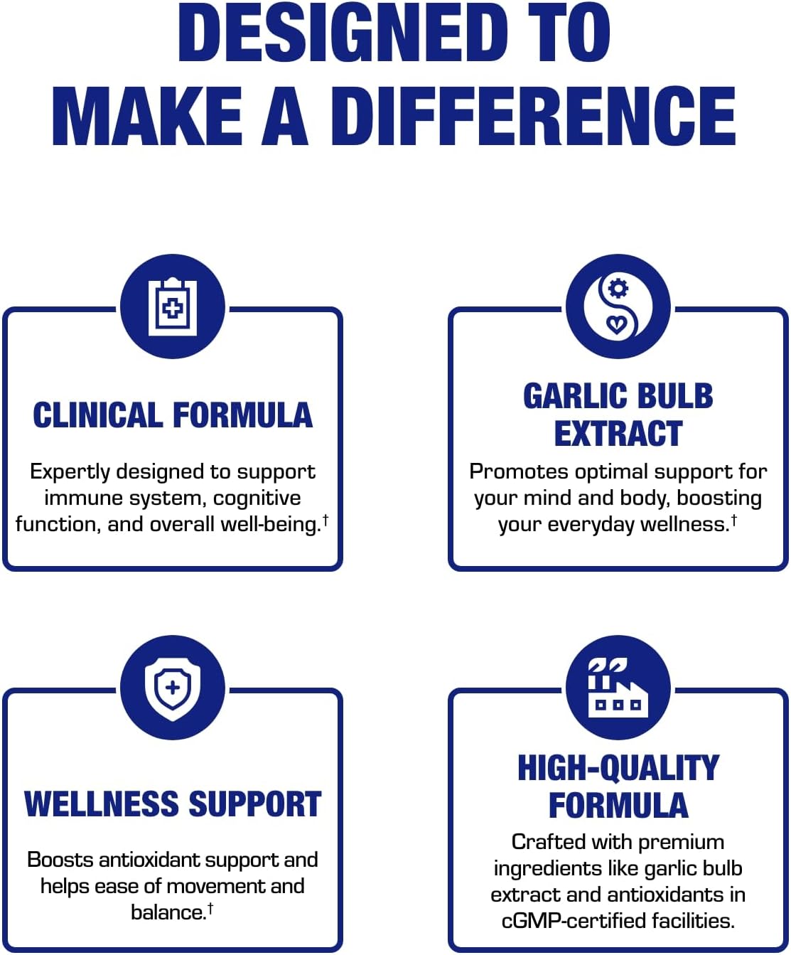 High Allicin Odorless Garlic Pills - Clinical Formula Allicin Supplement for Heart and Immune Support - Vegetarian Non-GMO & Made in The USA in cGMP Facilities - 60 Servings