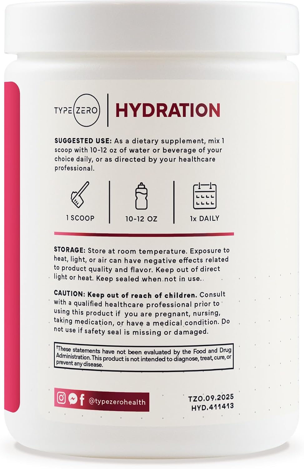 Type Zero Clean Electrolytes Hydration Powder (Mixed Berry) 50 Servings