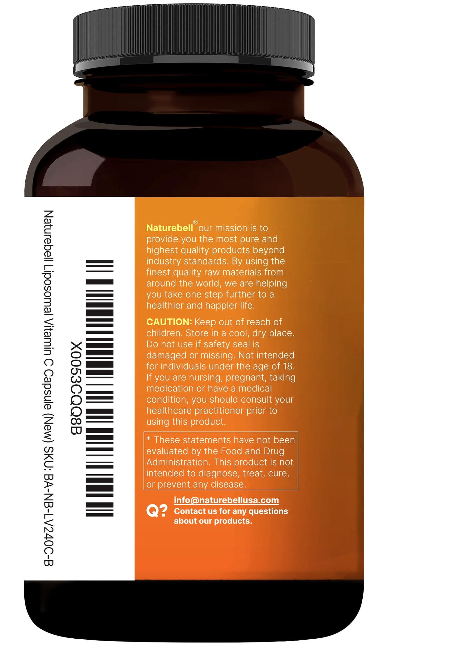 NatureBell Liposomal Vitamin C 2,000mg Per Serving, 240 Capsules | Fat-Soluble Vitamin C – Daily Vitamin Supplement for Men & Women – Non-GMO, Gluten Free