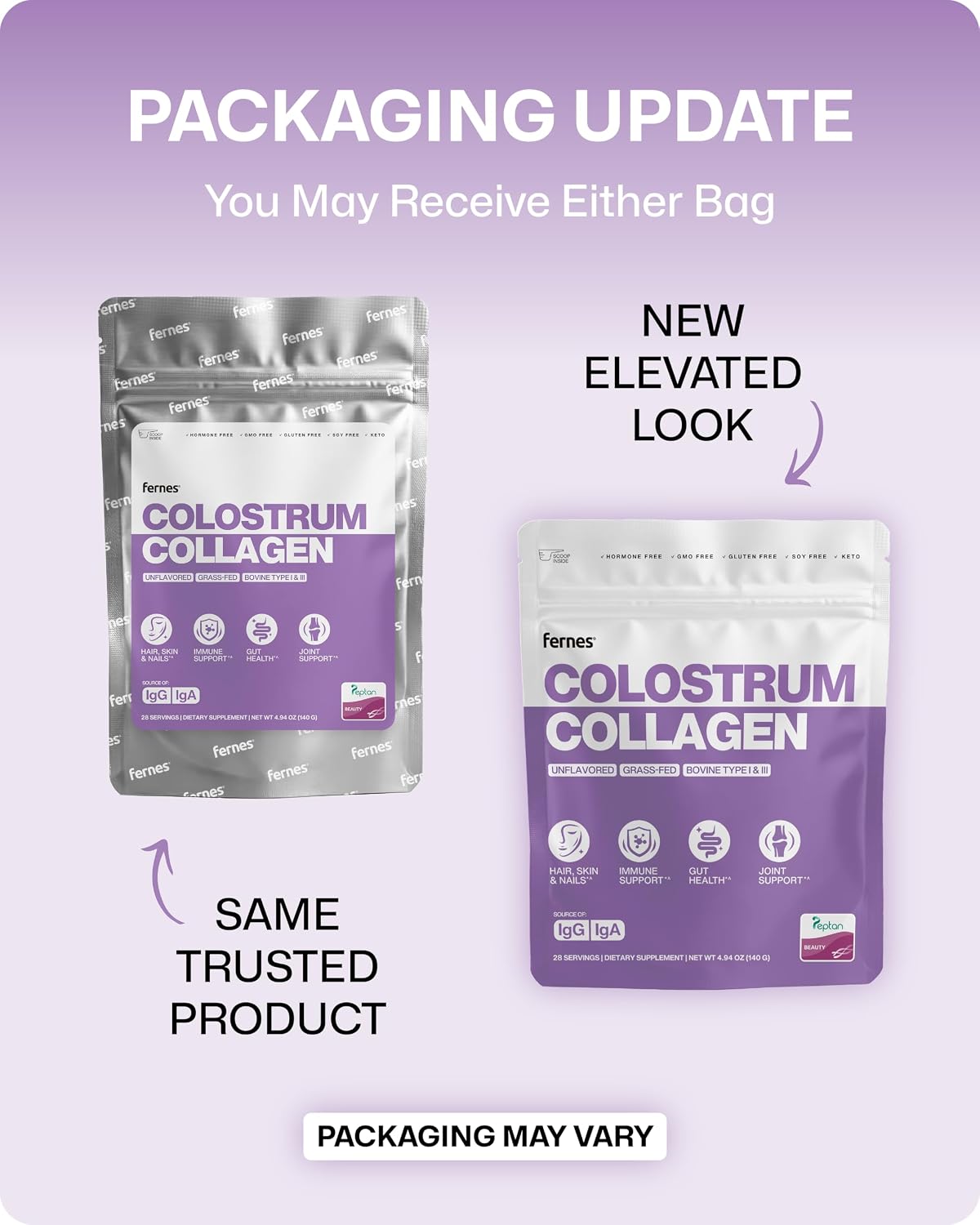 Liposomal Bovine Colostrum Powder with Collagen for Gut Health, Immune Support, Hair Growth & Beauty Supplement | Grass-Fed, Unflavored, 28 Servings