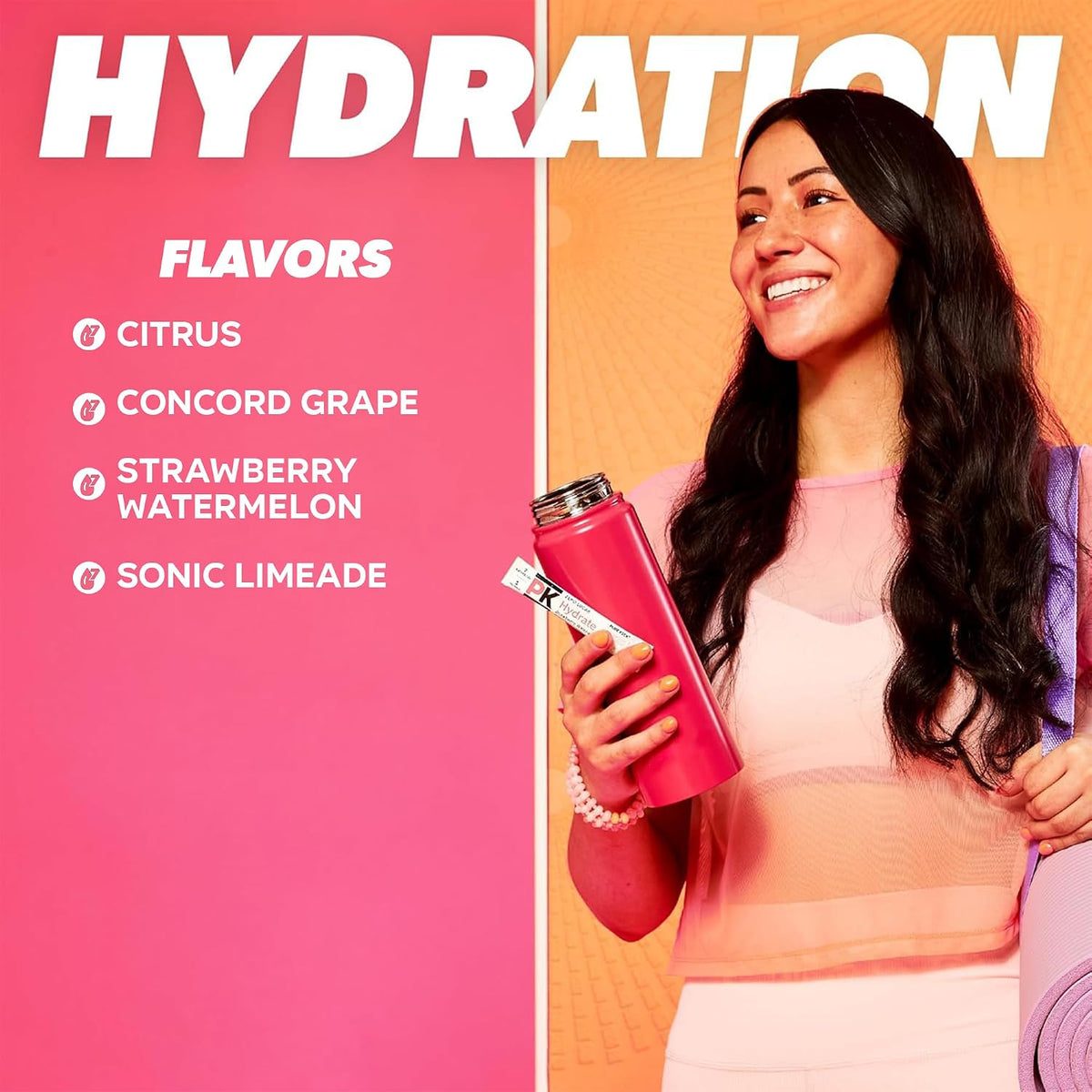 Pure Kick Hydration Drink Mix Variety Pack - 9 Flavors Sugar Free Packets