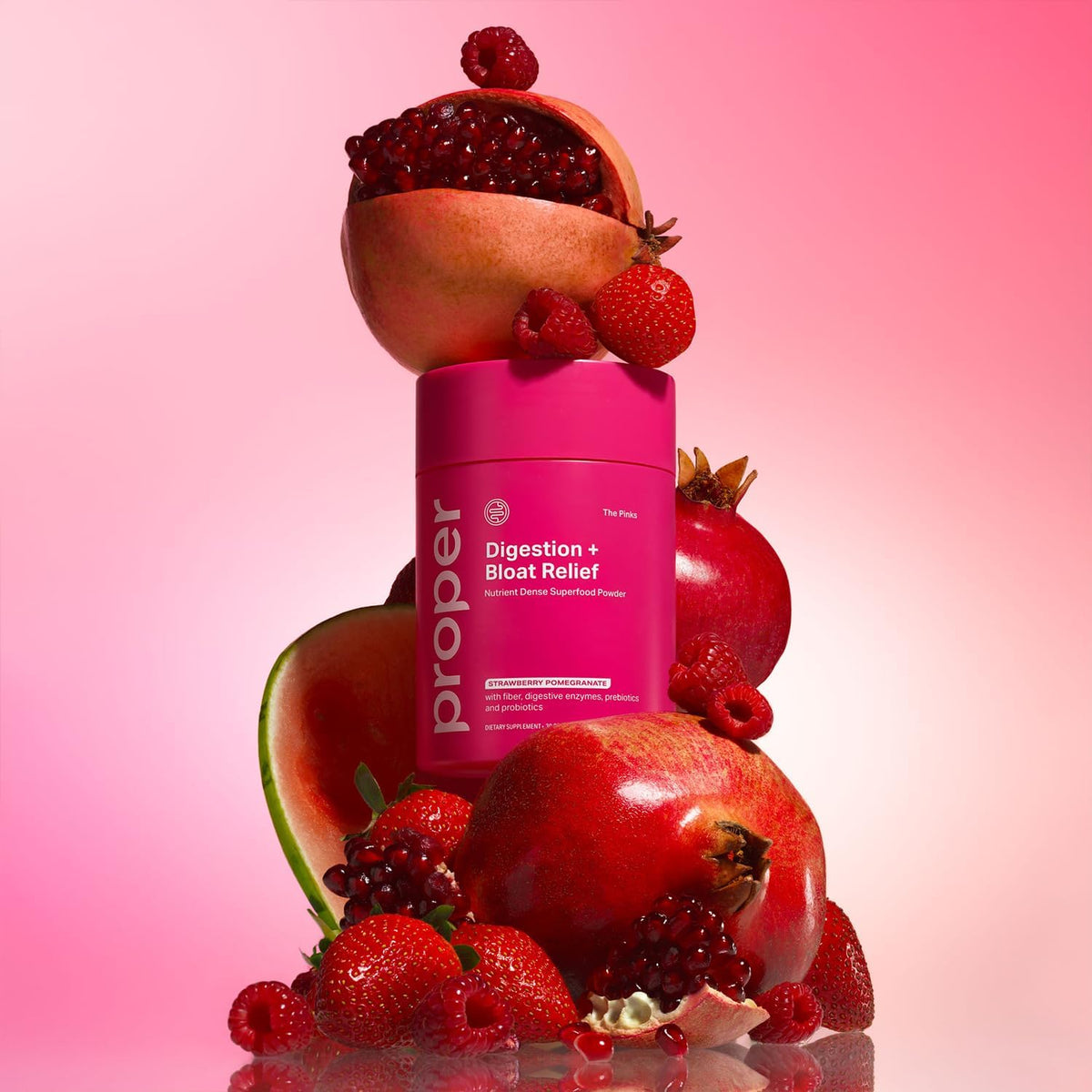 Proper The Pinks Digestive Bloat Relief - Gut Health Probiotic Drink Mix