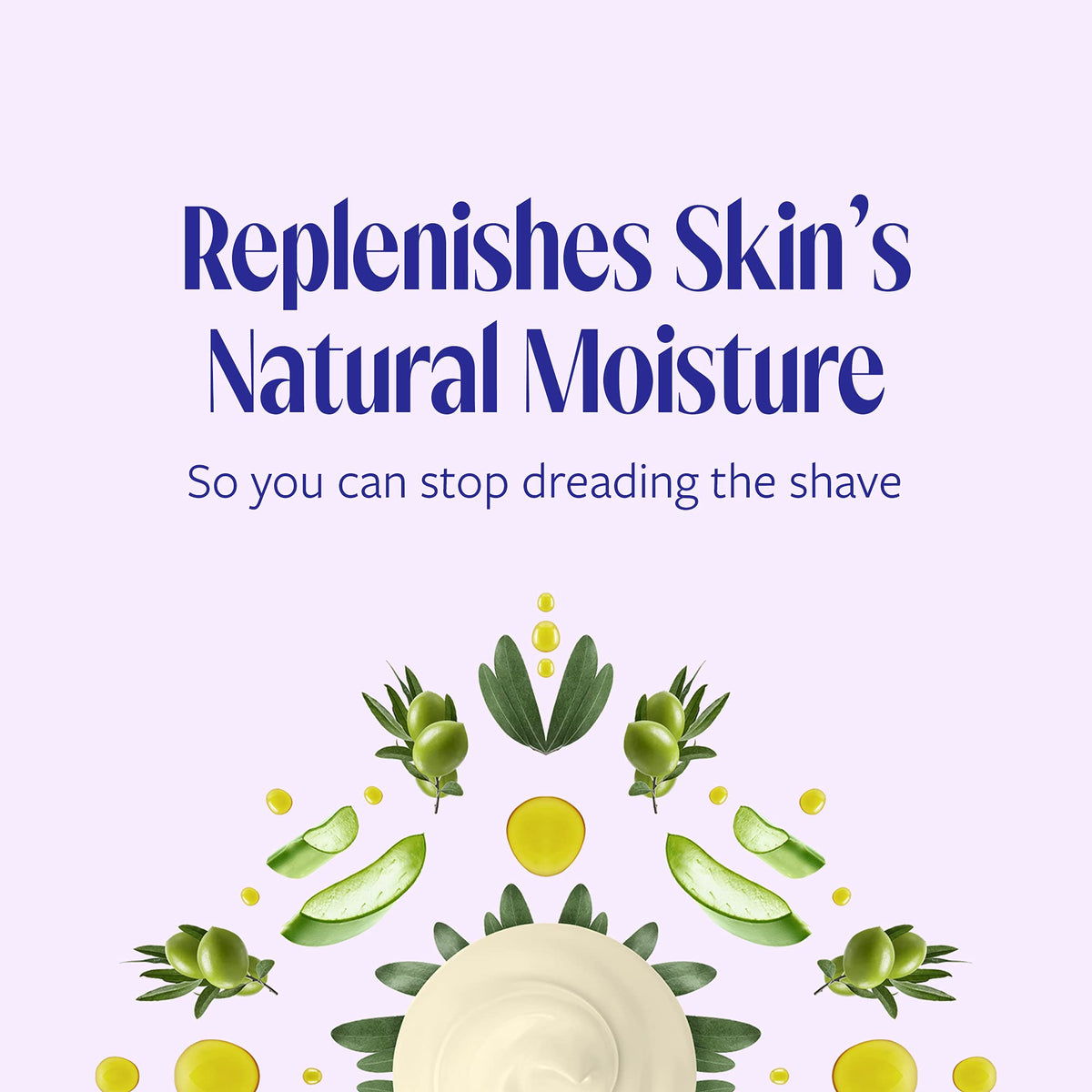 Skintimate Skin Therapy Moisturizing Shave Gel for Women Dry Skin with Lanolin and Olive
