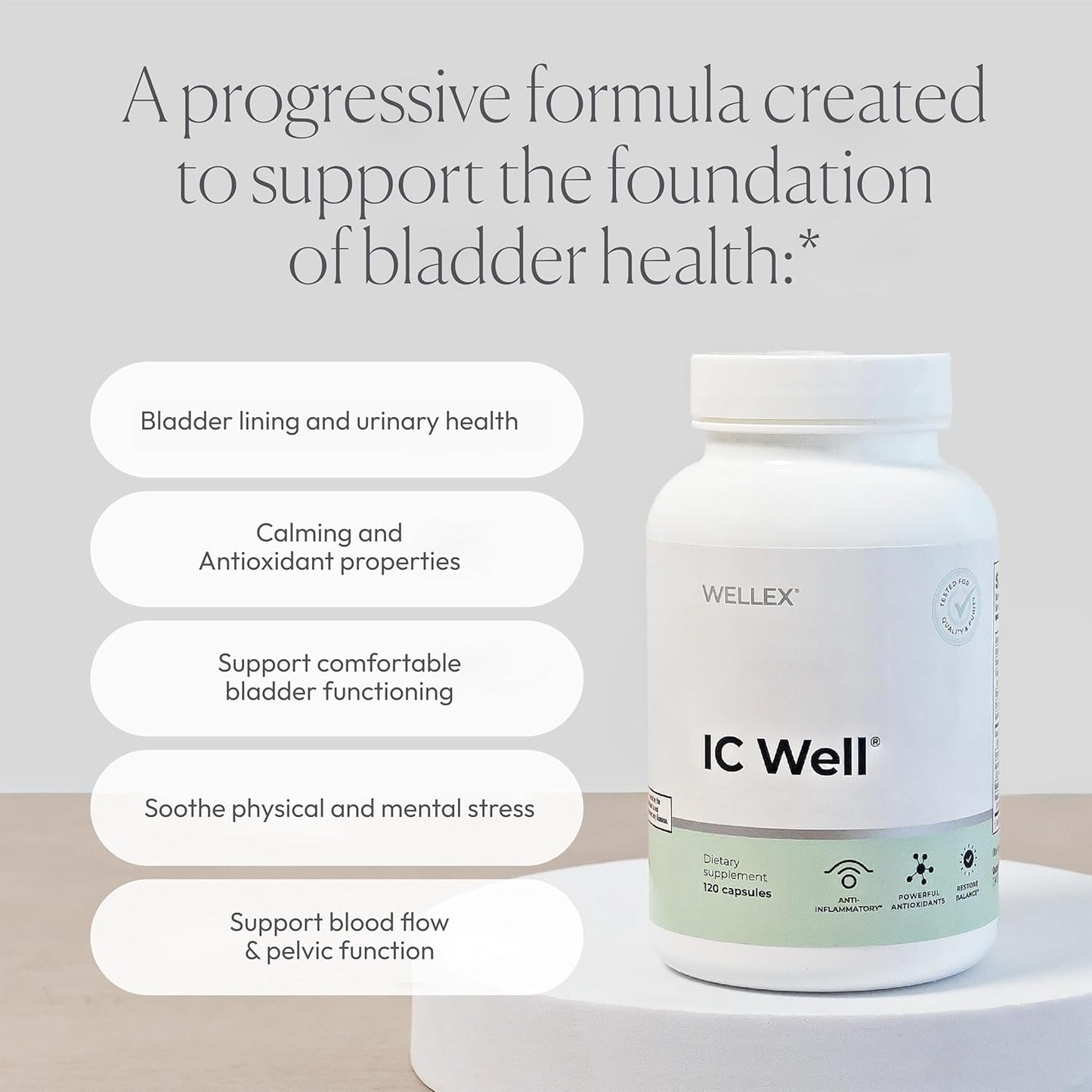 Papillex IC Well | Bladder Comfort & Urinary Wellness Support Supplement | NAG, Chondroitin & Quercetin for Urinary Comfort, Frequency & Sleep Support | 30-Day Formula