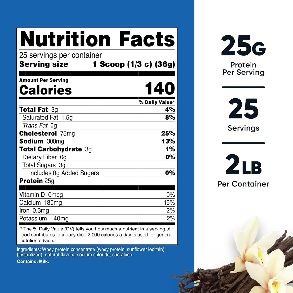 Nutricost Whey Protein Concentrate (Vanilla) 2LBS