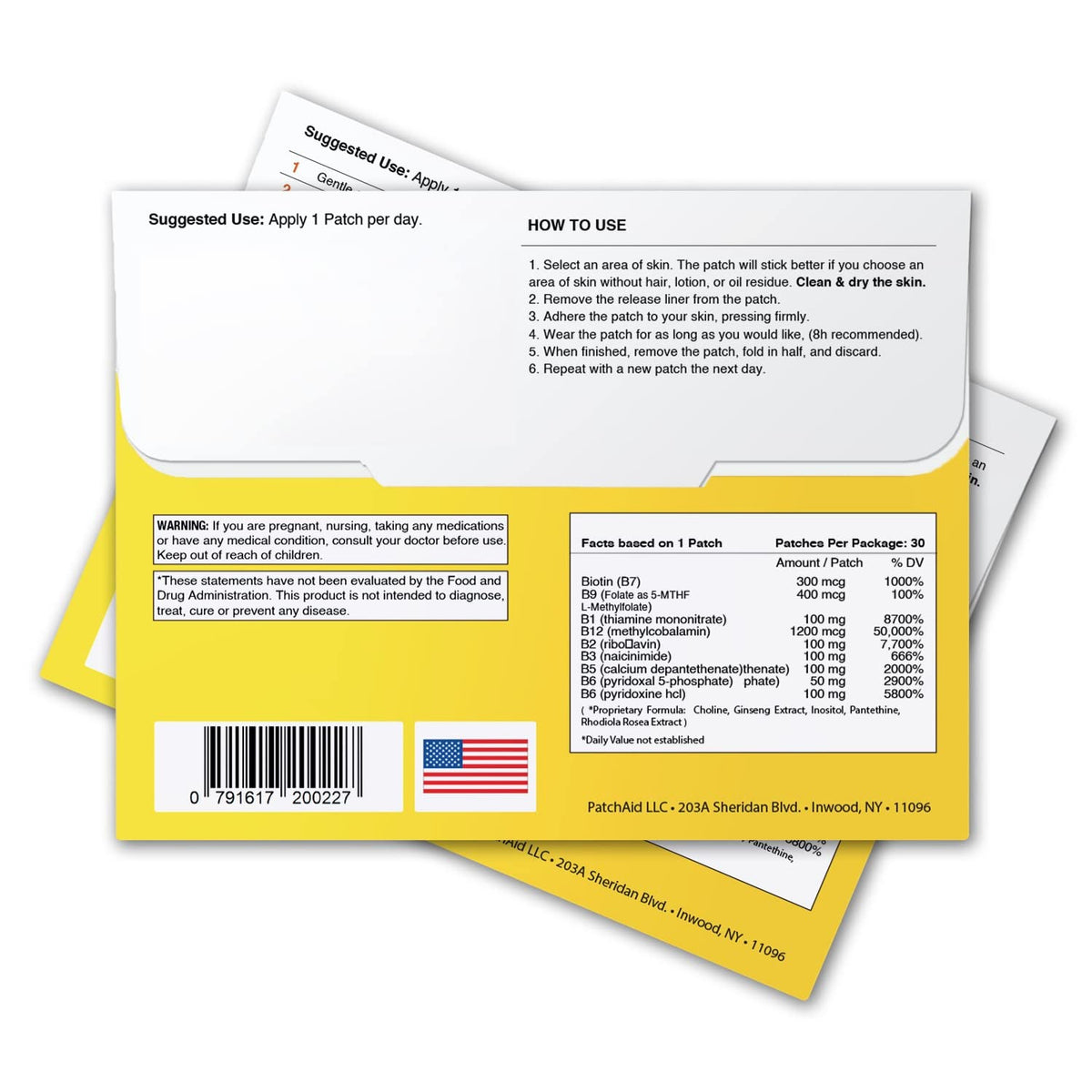B12 Energy Plus Topical Patch by PatchAid (White) - Pack of 1