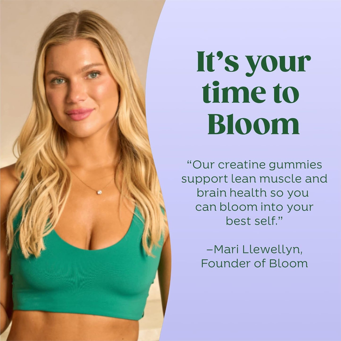 Bloom Nutrition Creatine Monohydrate Gummies, Berry Boost, 12 Servings | 5g Per Serving, Sugar Free Creatine Gummy for Workout, Strength, Cognitive Health & Lean Muscle Support, Gluten Free, Non GMO