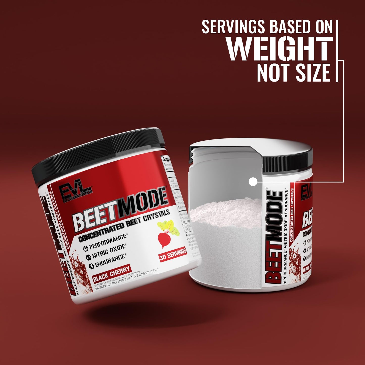 Evlution Nutrition BeetMode - Beet Root Powder - Nitric Oxide Booster - Black Cherry Flavor - Pre or Post-Workout Supplement for Enhanced Energy & Performance - Vegan & Gluten Free - 30 Servings
