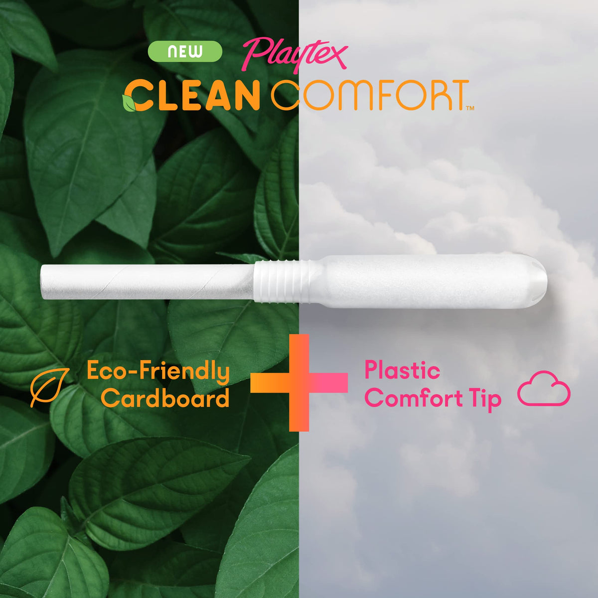 Playtex Clean Comfort Organic Cotton Tampons, Super Absorbency, Fragrance-Free, Organic Cotton