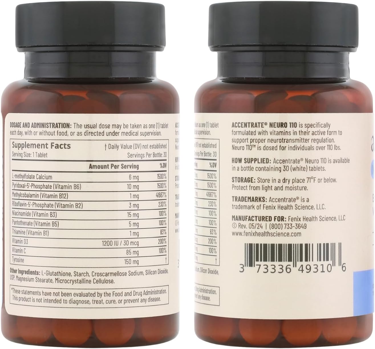 Accentrate Neuro - Brain Health, Methylated Vitamin B Complex, MTHFR | Every B vitamin already in its active form, so your body does not have to convert it first. Supports focus and mood.