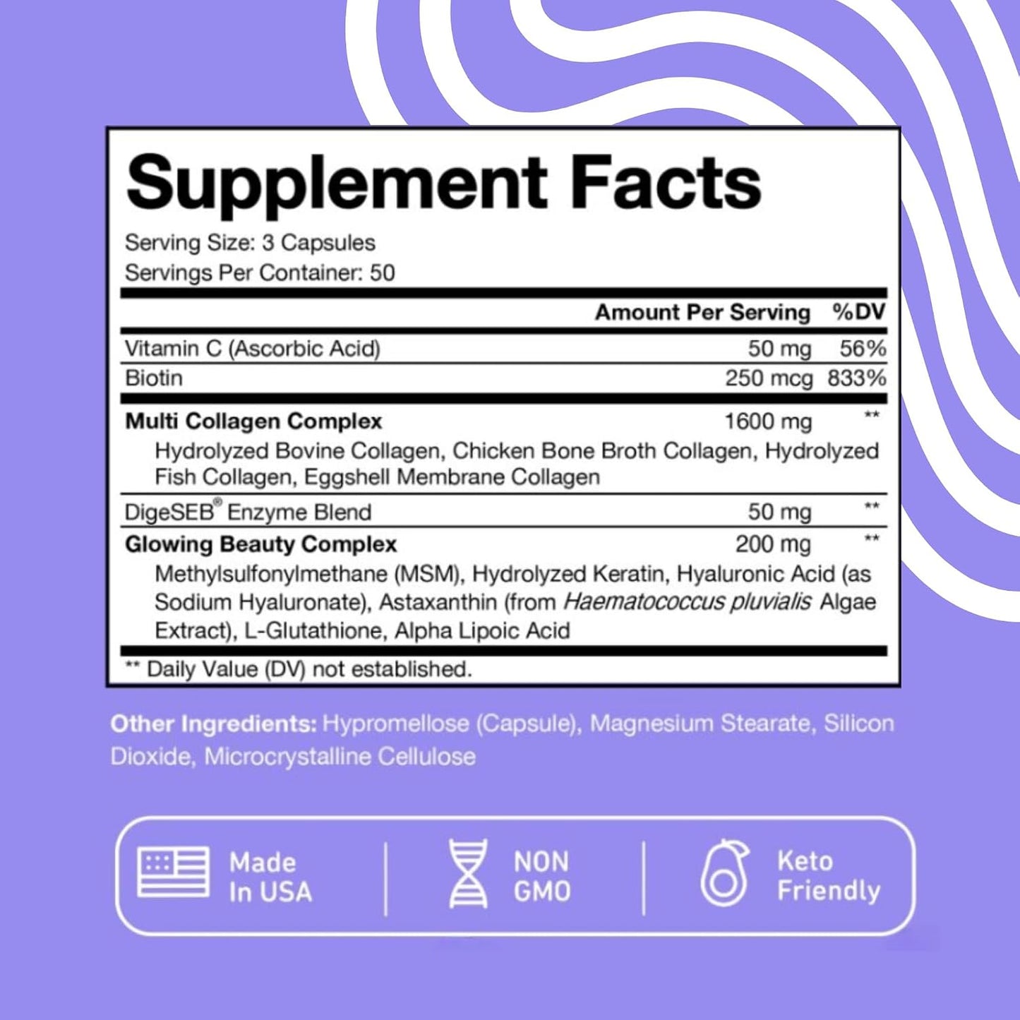 Vital Vitamins Multi Collagen Complex Plus + Chlorophyll Complex Capsules