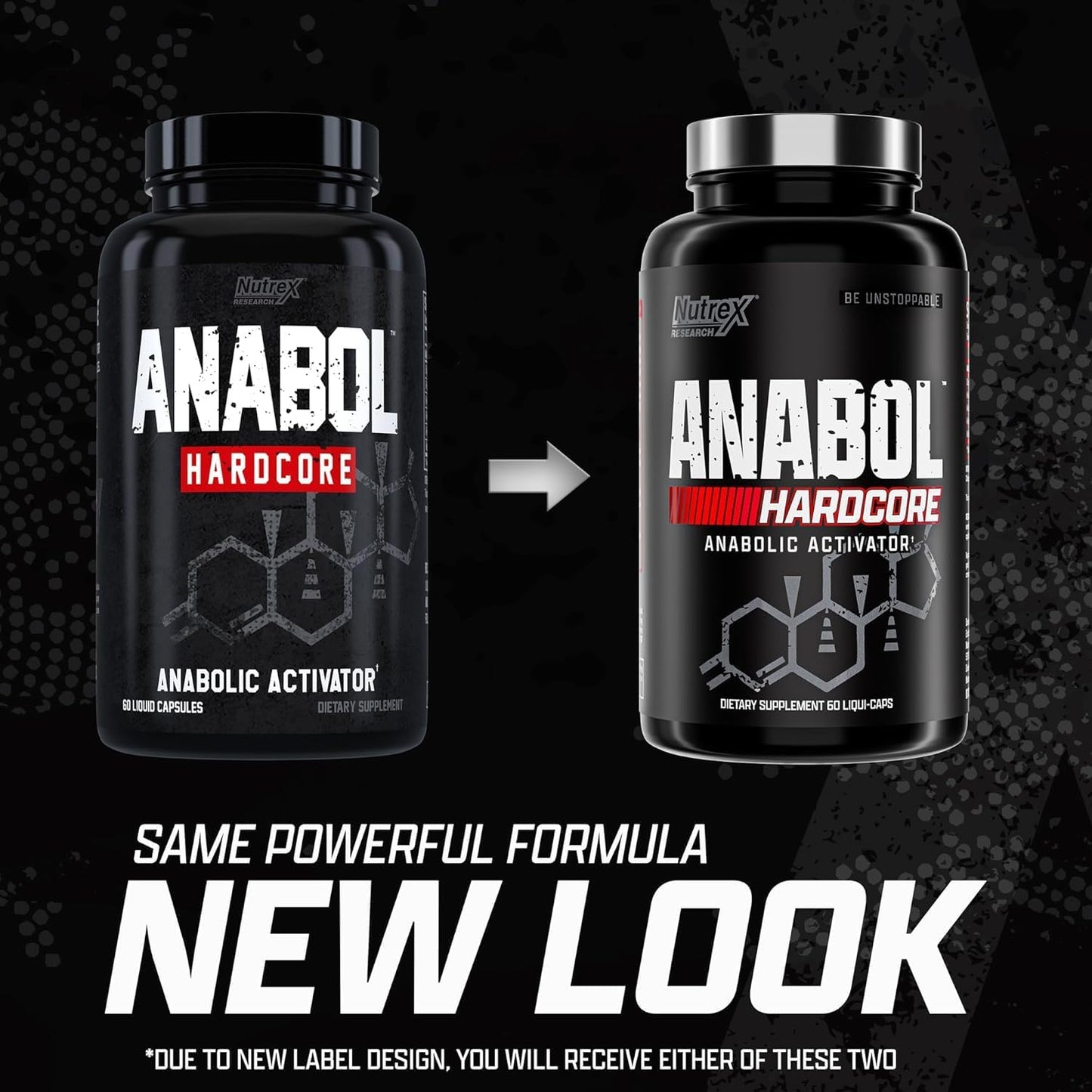 Nutrex Research Anabol Hardcore Anabolic Activator, Muscle Builder and Hardening Agent, 60 Pills Fast Acting Liquid Capsules - 1 Month Supply