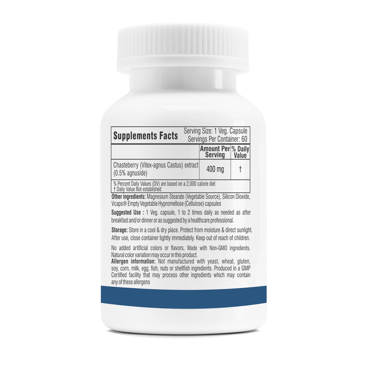 Trexgenics CHASTEBERRY 0.5% Agnuside 400 mg Women's Health Support Vegan & Non-GMO