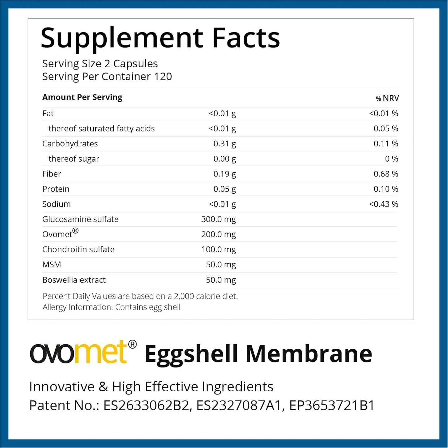 5-Day Fast-Acting Glucosamine Chondroitin MSM for Joint & Cartilage Health | Lower Purine Risk, 200mg OVOMET Eggshell Membrane, 80% Less Marine Glucosamine, Regulated by German Pharmacies, Traceable PZN