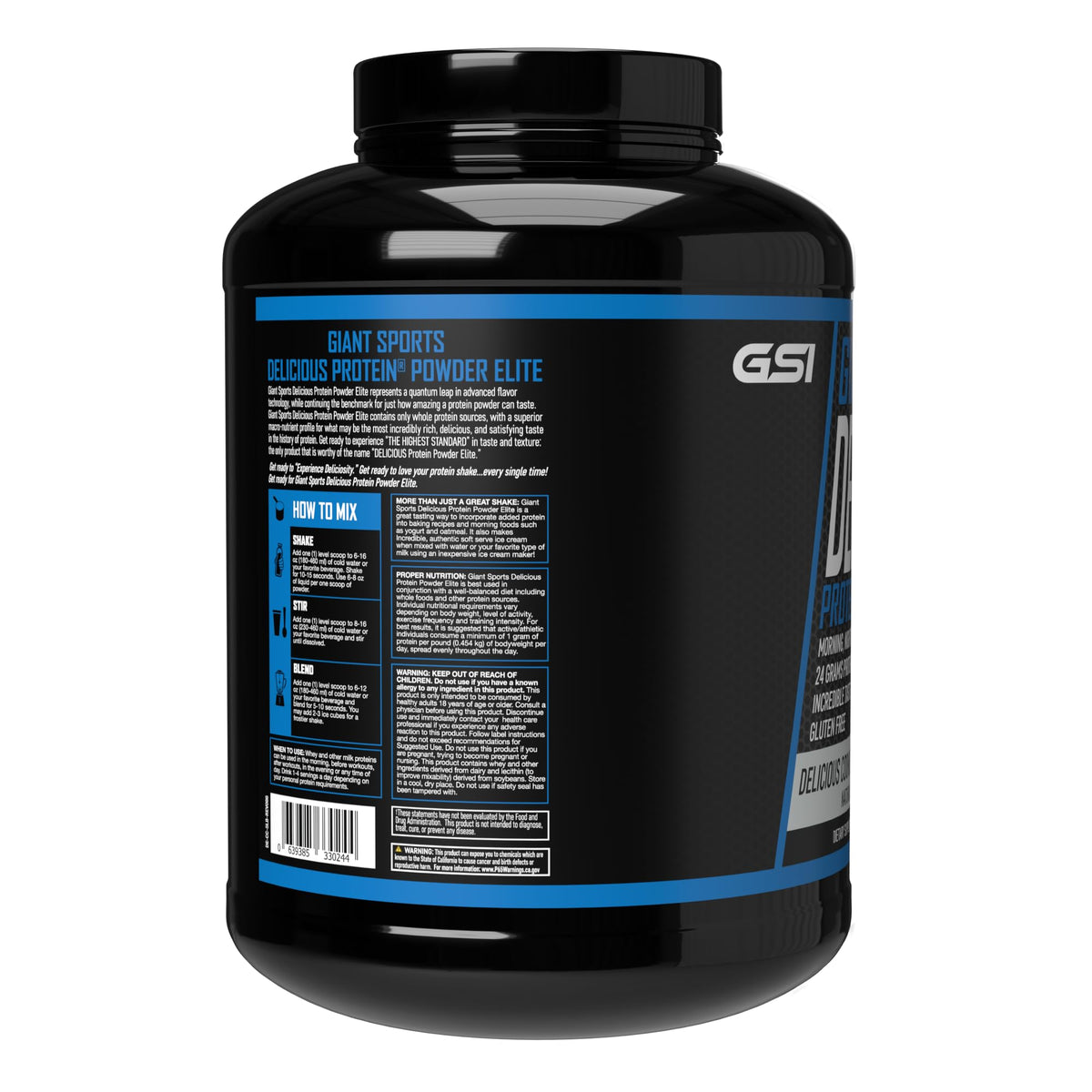 Giant Sports Delicious Elite - 24g of Whey Protein Powder with Muscle Building Amino